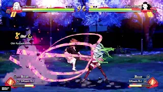 The cannon fight between Nezuko and Daki- Demon Slayer The Hinokami Chronicles