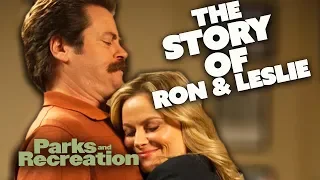 The STORY OF Ron Swanson & Leslie Knope | Parks and Recreation | Comedy Bites