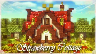 Minecraft | How to Build a Strawberry Cottage 🍓 With Mizuno's 16 Craft