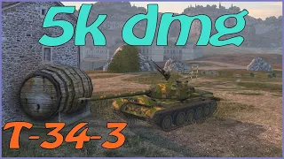 WOT Blitz / T-34-3 / 4 frags / 5k dmg