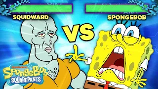 SpongeBob and Squidward Face Off in Battle! 🥊 SpongeBob SquareOff