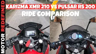 2024 Hero Karizma XMR 210 Vs Bajaj Pulsar RS 200 Ride Comparison | Best Kaun??