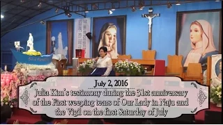 July 2, 2016 Julia Kim’s Inspiring Spiritual Message and Healing Prayer