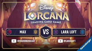 Disney Lorcana - Lara Loft vs. Max (Radio Nukular) Episch! | Amethyst-Saphir vs. Bernstein-Rubin