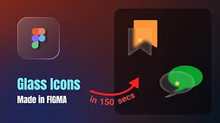 Glass Icon in 150 Sec !!! EASY CREATIVE !!! in Figma