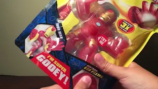 Marvel heroes of goo jit zu iron Man unboxing and asmr