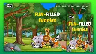 Responsive Cartoon Website using HTML CSS and JavaScript | GSAP Animation