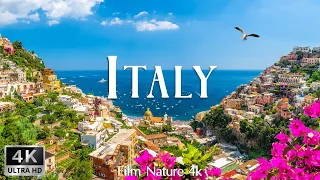 FLYING OVER ITALY (4K Video UHD) - Relaxing Music With Beautiful Nature Video For Stress Relief