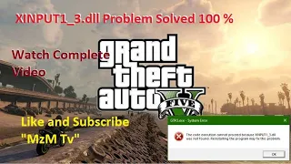 Gta V (GTA 5) How to Fix Xinput1_3.dll Missing Error! /How to Solve Xinput1_3 Missing Error IN GTA V