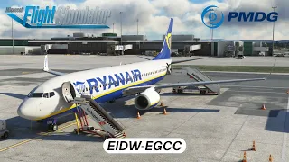 MSFS Airline Ops #12 | Dublin (EIDW), Ireland - Manchester (EGCC), UK | Ryanair PMDG 737-800