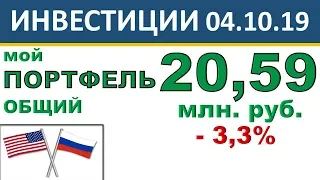 №2 Мой инвестиционный портфель акций. Interactive Brokers. ВТБ Мои Инвестиции. 2019 год.