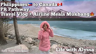 PHILIPPINES TO CANADA  l  PR PATHWAY  l  Travel Vlog + Airline Meals Mukbang : Life with Alyssa