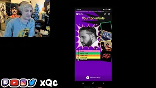 xQc shares his Spotify Wrapped 2022