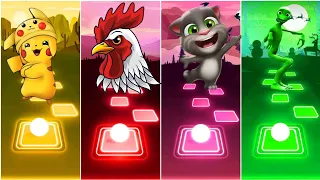 Pikachu Vs chicken song Vs talking tom vs Dame TU cosita Tiles hop EDM Rush