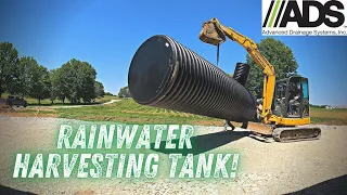 Installing Septic System & Rainwater Harvesting Tank At Our Dream Pole Barn Shop!