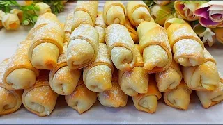 СЛОЕНЫЕ ТРУБОЧКИ с НАЧИНКОЙ! НЕЖНЫЕ, Как МОРОЖЕНОЕ.Сооkies