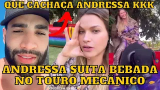 Andressa Suita fica B3BADA com Gusttavo Lima e SOBE e CAI no Touro Mecânico kkkk