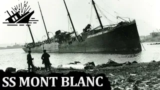 Shipwreck of the French freighter Mont-Blanc.