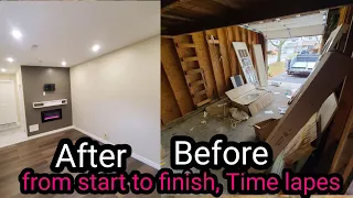 Convert Your Garage Into a Living  Space -Time lapese (HUGE Difference)