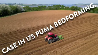 4Kᵁᴴᴰ May 2024: Case IH 175 Puma bedforming with a Jones Engineering front Single rotor Bedformer