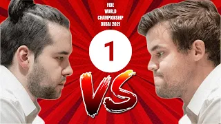 Nepomniachtchi vs Carlsen | Campeonato Mundial de Ajedrez 2021 | Partida 1