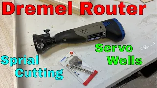 Dremel Router Attachment and Spiral Cutting Bit. Lets make some servo wells!