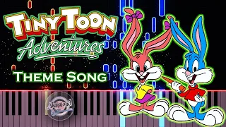 Tiny Toon Adventures Theme Song Piano Tutorial - Tiny Toons Theme Song Piano