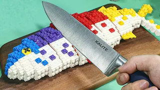 Best of Lego Sea Food: LEGO Rainbow Fish IRL | Cutting Skills Compilation | Stop Motion Cooking