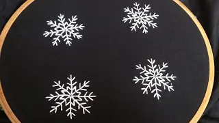 All Over Snowflake Design for Dress / Cushion Covers (Hand Embroidery Work)