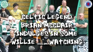 Celtic Legend Brian McClair Indulges in Some Willie (Collum) Watching  - Celtic 2 - Rangers 1