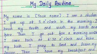 Essay on my daily routine in english || My daily routine essay writing