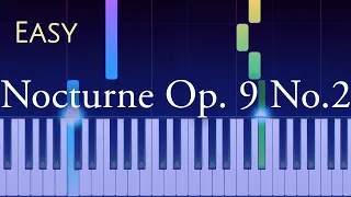 Chopin - Nocturne Op. 9 No.2 - EASY Piano TUTORIAL by Piano Fun Play