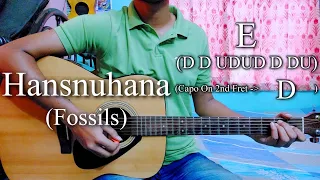 Hansnuhana | Fossils | Rupam Islam | Easy Guitar Chords Lesson+Cover Strumming Pattern, Progressions