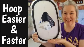 Hooping Embroidery FAST & EASY with a " Stabilizer Window" & Work Update :)