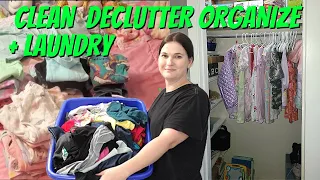 CLEAN DECLUTTER ORGANIZE WITH LAUNDRY MOTIVATION   MASSIVE LAUNDRY DAY RESET