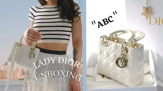 Lady Dior unboxing - Latte ABC dior