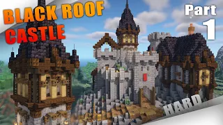 Minecraft: How to build a Beautiful Medieval Castle base for 3+ Players PART 1 Tutorial