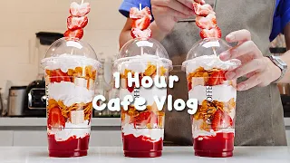 🍡편안한 주말/1시간 모아보기🍁1 hours/Cafe Vlog/ASMR/Tasty Coffee#486