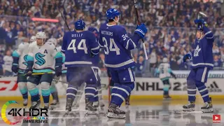 Seattle Kraken vs Toronto Maple Leafs 4K! Full Game Highlights NHL 22 PS5 Gameplay