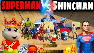 GTA 5 : Superman vs Shinchan Ultimate Mega Ram challenge in GTA V