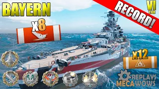 BattleShip Bayern 8 Kills & 188K Damage | World of Warships Gameplay Replay