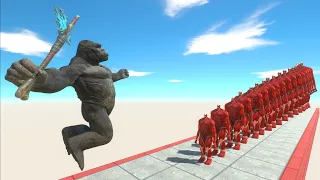 King kong & every units vs Column army of Titans - Animal Revolt Battle Simulator