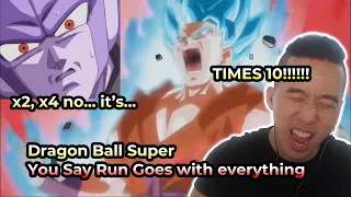 This is the best You Say Run goes with anything! Goku vs Hit! TIMES 10!! dragon ball super