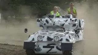 Norwegian CVRT Scimitar in Action - Inc Slow Motion Sequence