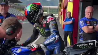 Alex Rins testing the yamaha YZR-M1 in mugello private test