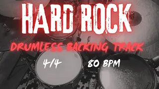 HARD ROCK drumless backing track 80BPM