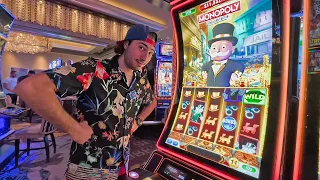 Epic Monopoly Slot Machine Bonus Feature!!! (Cosmopolitan Las Vegas Slot Play)