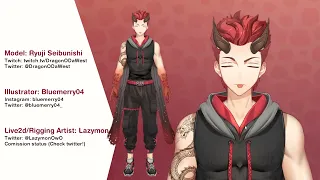 [Live2D Vtuber] Ryuji Seibunishi [Model Showcase]