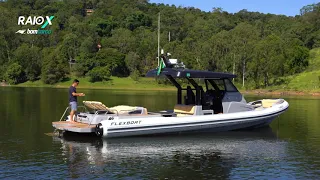 Flex 1100 Open - Um barco inflável desejado e versátil. Confira todos os detalhes no Raio-X Bombarco