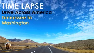 Drive across America TN to WA in 20 min - Time Lapse Road Trip 🚙(I-40, 95, 395, 89, I-5)